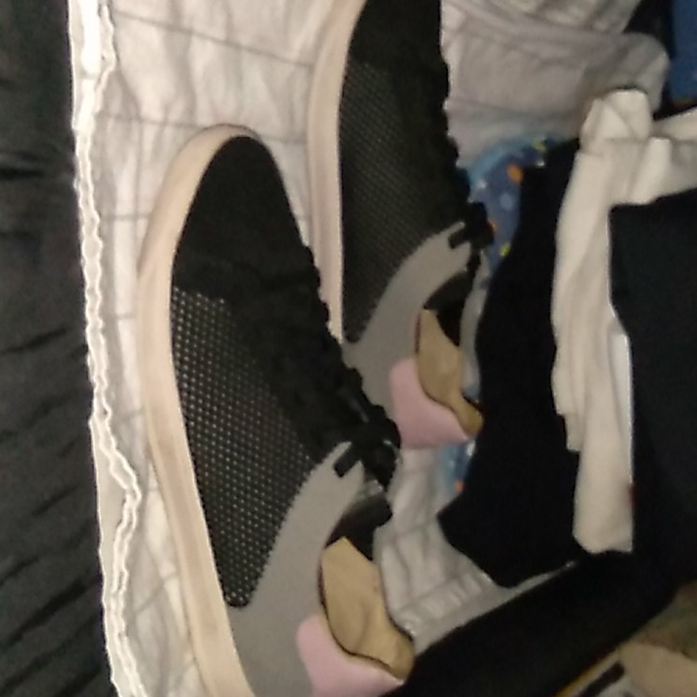 Black, grey, and pink Mark Nason Shoes